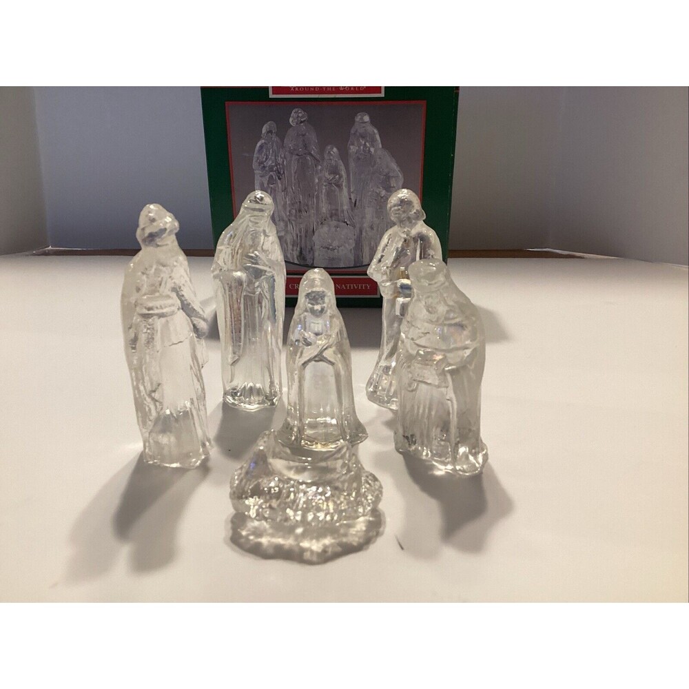 house of lloyd christmas collectibles crystaled nativity missing mirror, Jesus